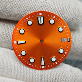 New 28.5mm Watch Dial BGW9/C3 Blue Green Luminous Watch Faces Sunray Dial Watch Accessories for NH35/NH36/4R/7S Movement