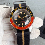 Tandorio NH34 GMT Watch 6542 homage 38mmTD218S Sapphire 20BAR Diver 24H Glass Bezel Sapphire