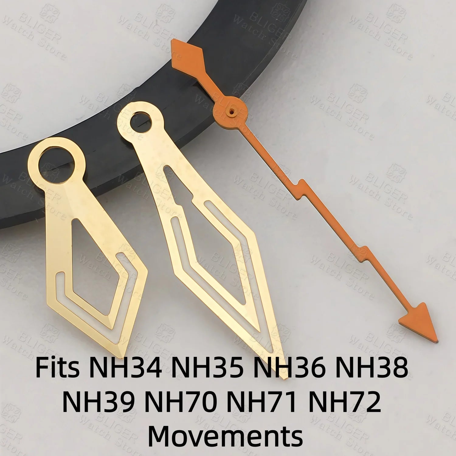 Hollow Watch Hands Fits NH35 PT5000 Movement C3 Green Luminous