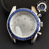 40mm Speedmaster Watch Case Stainless Steel  For VK63 VK64 Chronograph Quartz Movement Mineral Moon Foorprint Sterile Caseback