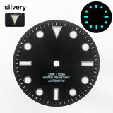 151 type of dials Submariner 28.5mm dial with calendar window suitable for NH35 movement luminous dial can support DIY dial customization name/logo