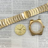 Gold / Rose Gold / PVD Black PRX case 40mm Automatic Modified Case Strap Set Fits Supe Player Prx NH35 NH36 Movement Sapphire Glass Penetrating