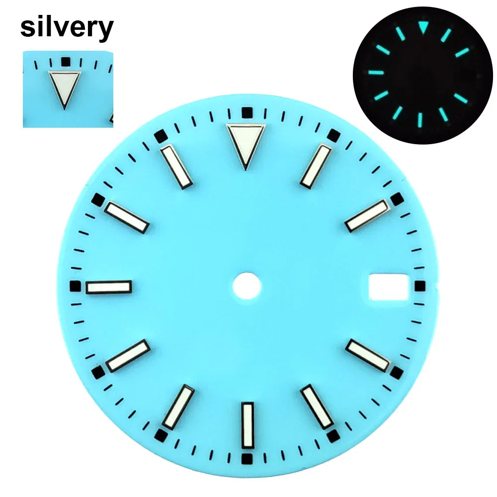 151 type of dials Submariner 28.5mm dial with calendar window suitable for NH35 movement luminous dial can support DIY dial customization name/logo