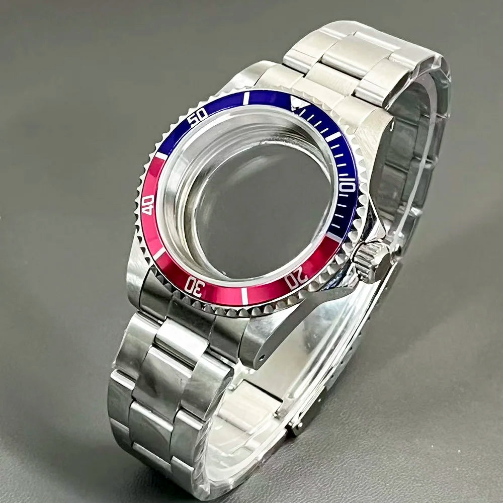 Retro Diver case 39mm,10bar waterproof stainless steel sapphire crystal case, suitable for NH34, NH35, NH36 mechanical movement accessories