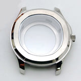 Aquanaut case 42mm NH35 Rose Gold 316 Stainless Steel Case Rubber Strap Luminous Dial Hands Modifed Watch Parts Accessorie glass back