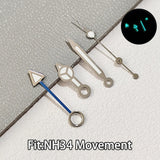 NH34 GMT Hands Watch Hand Parts Blue&green BGW9 Luminous Suitable For NH35 Automatic Movement Watches Pointer Accessories