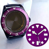 42mm Black PVD FXD Watch Case Sapphire Glass Fit NH35 NH36 NH38 ETA2824 PT5000 ST2130 20Bar
