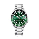 41MM CORGEUT Quartz GMT Watch SKX007 Mod Sapphire Ronda 515 GMT Quartz MOVT 10bar