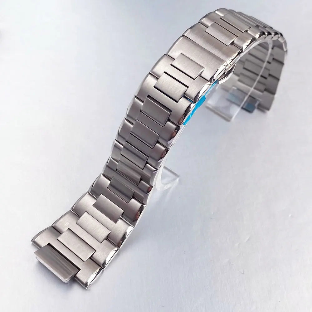 40mm Engineer Watch Case Glass back Solid back For  NH35 NH36 NH34 PT5000 ETA1824  Movement Bracelet Rubber strap Two tone gold