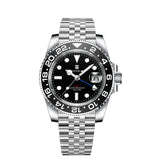 40mm RONDA 515 Quartz GMT Watch Corgeut 100M Water Resistant Luminous Sapphire
