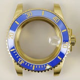 40MM PVD Gold Submariner Watch Case  GMT Yacht Master Polish Strap Sapphire Glass For NH35 NH36 NH34 NH38 Miyota 8215 Eta 2824 GMT SUB Yacht 20ATM waterproof
