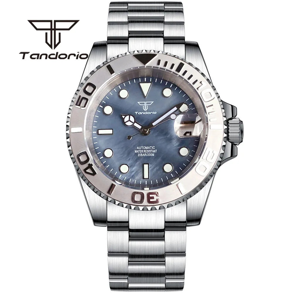 Tandorio Yachtmaster TD243B NH35A 40mm 20BAR Dive Watch Sapphire Rotating Bezel