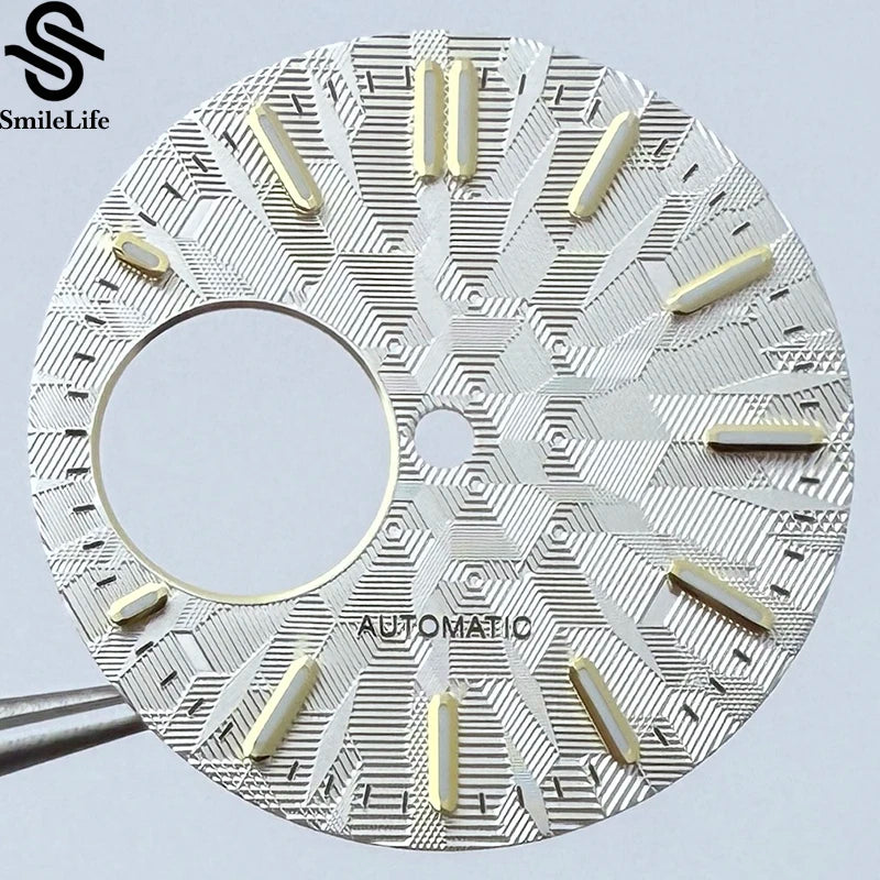 NH38 dial 28.5mm Texture Watch Dial Green Luminous Modification Watch Accessories  Watch Faces for NH38 Movement