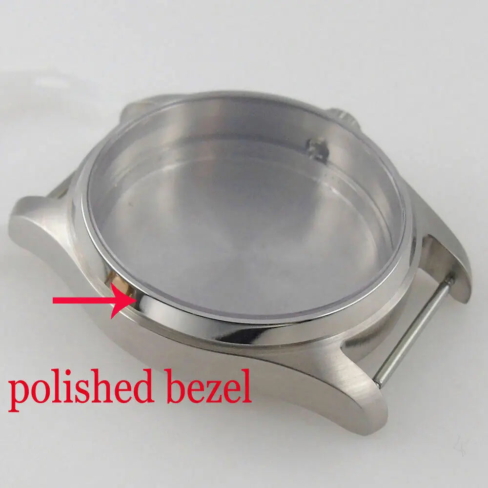 Solid Bronze Pilot Case 36mm 39mm Fit for NH35 NH36 PVD Black Pilot Case PT5000 ETA2824 Sapphire Crystal 200M Waterproof Screw Crown