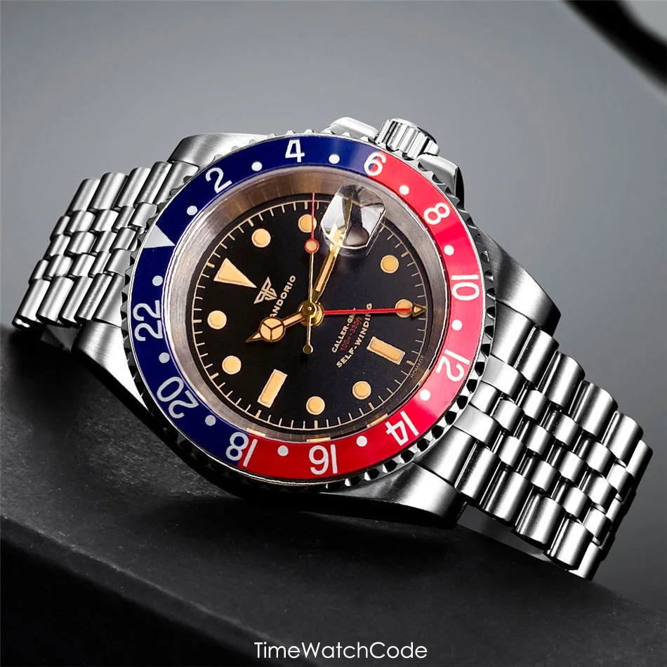 Tandorio NH34A GMT 6542 Mod Sapphire 20BAR 40mm Diver 40MM TD218D