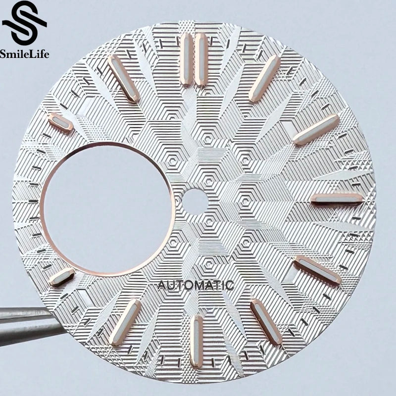 NH38 dial 28.5mm Texture Watch Dial Green Luminous Modification Watch Accessories  Watch Faces for NH38 Movement
