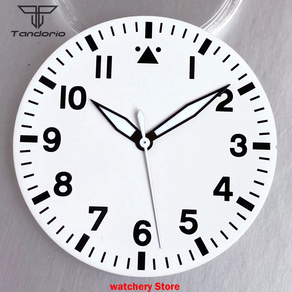 43mm Pilot Watch Case 38mm Dial for NH34 NH35 NH36 NH38 ETA2824 PT5000 ST2130 Movement Sapphire Glass 20ATM  Glass Back