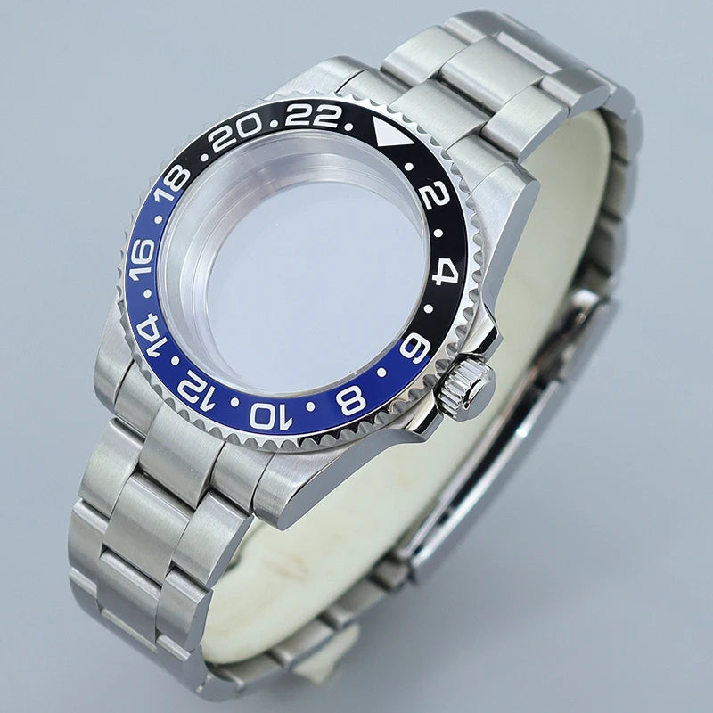 40MM Submariner watch case Eta2824 Sw200 PT5000 Sloping Bezel Sapphire GMT Yacht Master