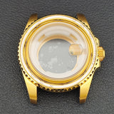34MM NH05 Watch Case bezel insert ring sapphire glass stainless steel screw in crown women's watch case, suitable for NH05 NH06 movement