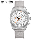 40mm CADISEN Titanium TI-7 MULTISYNC Chronograph VK63  AR Sapphire Luxury Quartz Watch For Man