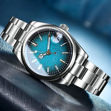 Explorer Watch Tandorio TD110T 36/39mm Teacup Pattern Date Luminous  Sapphire 10bar Dress