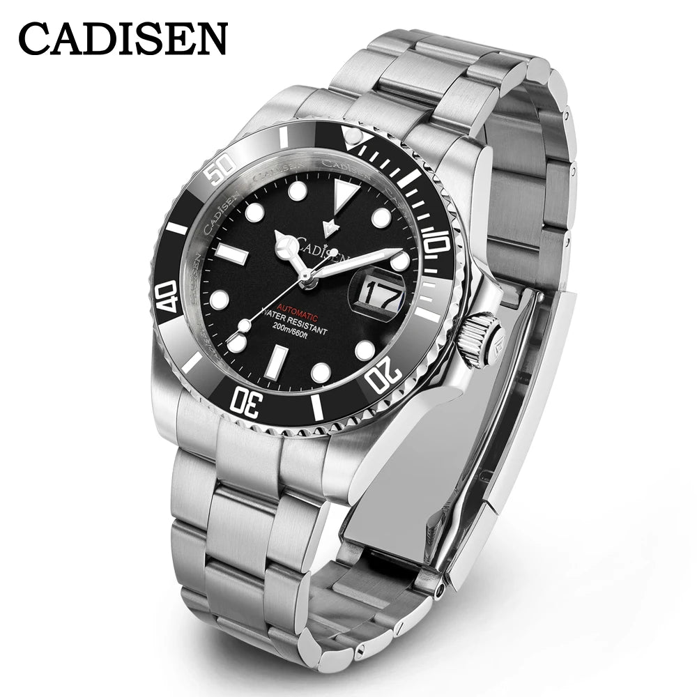 CADISEN C8216 Submariner Diver NH35A Movement AR Sapphire BGW9 Lume 40MM 20Bar