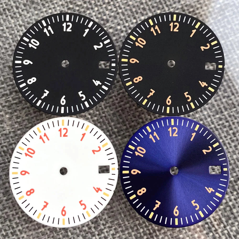 29mm Sterile Watch Dial Face for NH35 NH36 NH38 ETA2824 PT5000 MIYOTA 8215 DG MINGZHU Movt 12 hours Numbers for Dive Pilot Watch