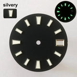 151 type of dials Submariner 28.5mm dial with calendar window suitable for NH35 movement luminous dial can support DIY dial customization name/logo