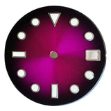 Gradient Sunburst Watch Dial Hands Nologo 29mm Green Luminous Fit NH35 NH36 ETA2824 Miyota DG2813 SW200 PT5000