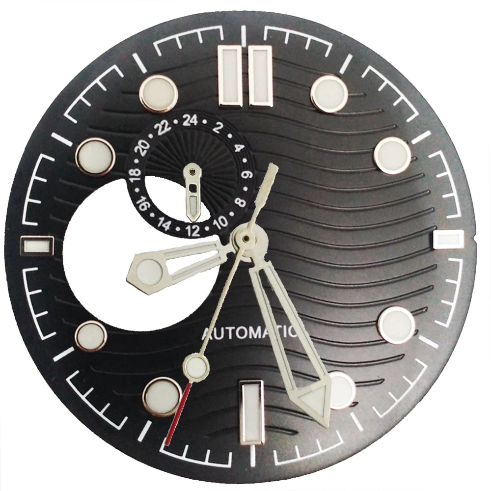 NH39 Watch Dials 31mm Subsecond dial  Hands Green Luminous  Watch Accessories Parts