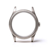43mm Titanium ETA6497 Watch Case Fluted Bezel 36.5mm Dial for ETA6497 6498  ST3600 3621etc  Hand Winding Movement Sapphire 5ATM
