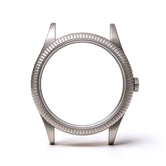 43mm Titanium ETA6497 Watch Case Fluted Bezel 36.5mm Dial for ETA6497 6498  ST3600 3621etc  Hand Winding Movement Sapphire 5ATM