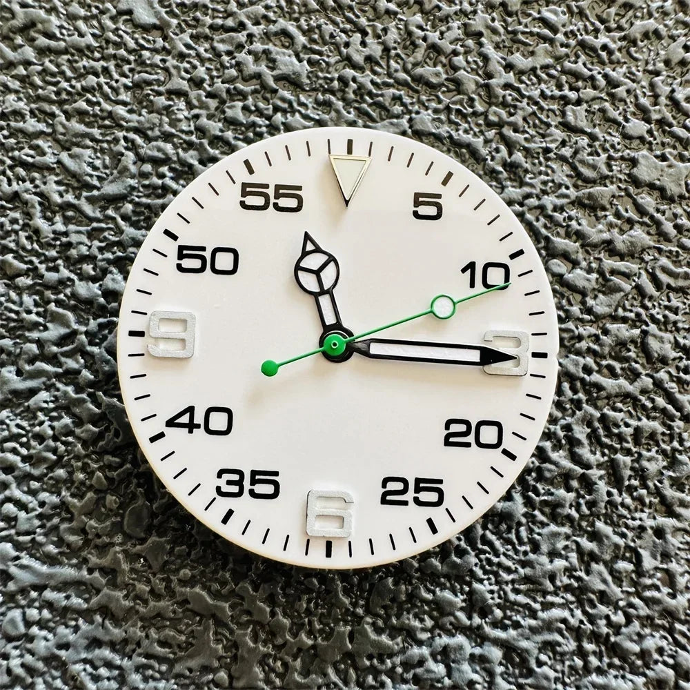 AIr King29mm Watch Dial Set Green Luminous Watch Accessories Watch Faces+hands for 8215/ 8200/ 8205/ 821A/ 2813 Movement