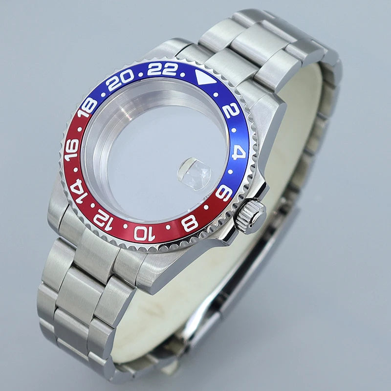 40MM Submariner watch case Eta2824 Sw200 PT5000 Sloping Bezel Sapphire GMT Yacht Master