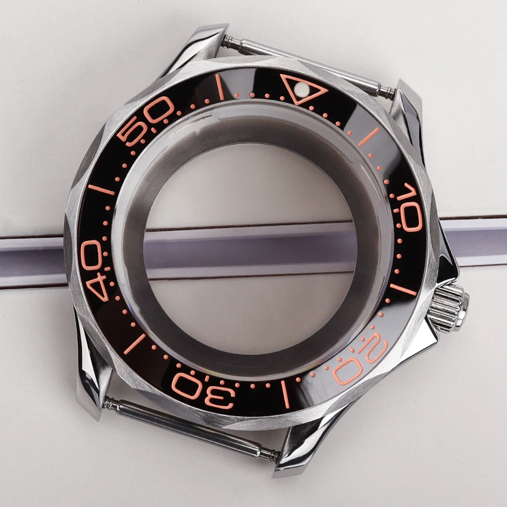 41mm Seamaster Watch Case 316 Stainless Steel 100M Waterproof for NH35 NH36 NH38 Movements 31mm Dial Watch Accessories