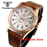 39mm Real Cusn8 Bronze Aviator Watch Tandorio TD107Z  Sapphire 20Bar  NH35A PT5000 Miyota8215 Automatic Military Relojes