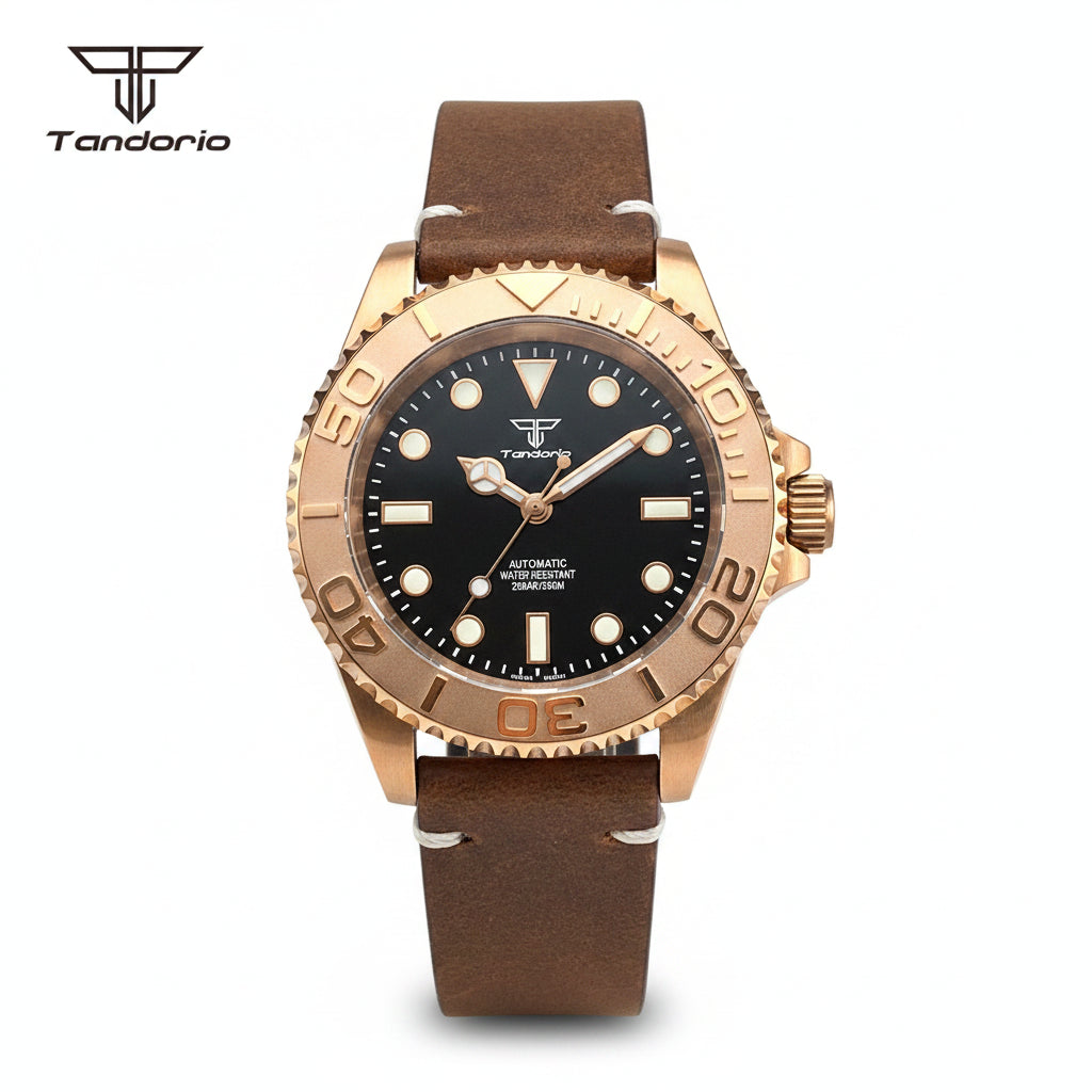Solid Bronze Yacht Master Watch 40mm Tandorio TD232K CUSN8 NH35A