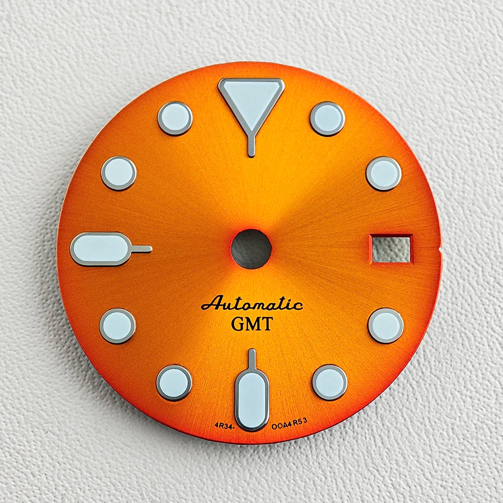 28.5mm SKX007 watch dial NH34 NH35 NH36 automatic SRP Green Luminous Custom logo