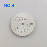 Who Cares Watch Dial 28.5mm nh35 Dial Who cares im already late Dial Watch Face gold text For NH35/NH36 Movement Watch Accessories