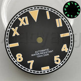 California Dial 29mm Sterile Green Luminous for NH35 NH36 NH34 ETA2824 PT5000