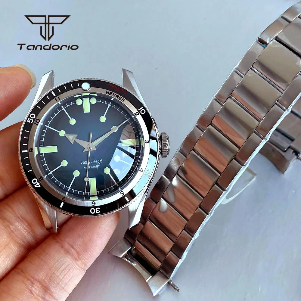40mm Serica Mod Dive Case Domed Sapphire +Bracelet+31mm Dial+Hands Mod Accessories Fit NH35 NH36 NH38 ETA2824 PT5000 ST2130 Miyota8215