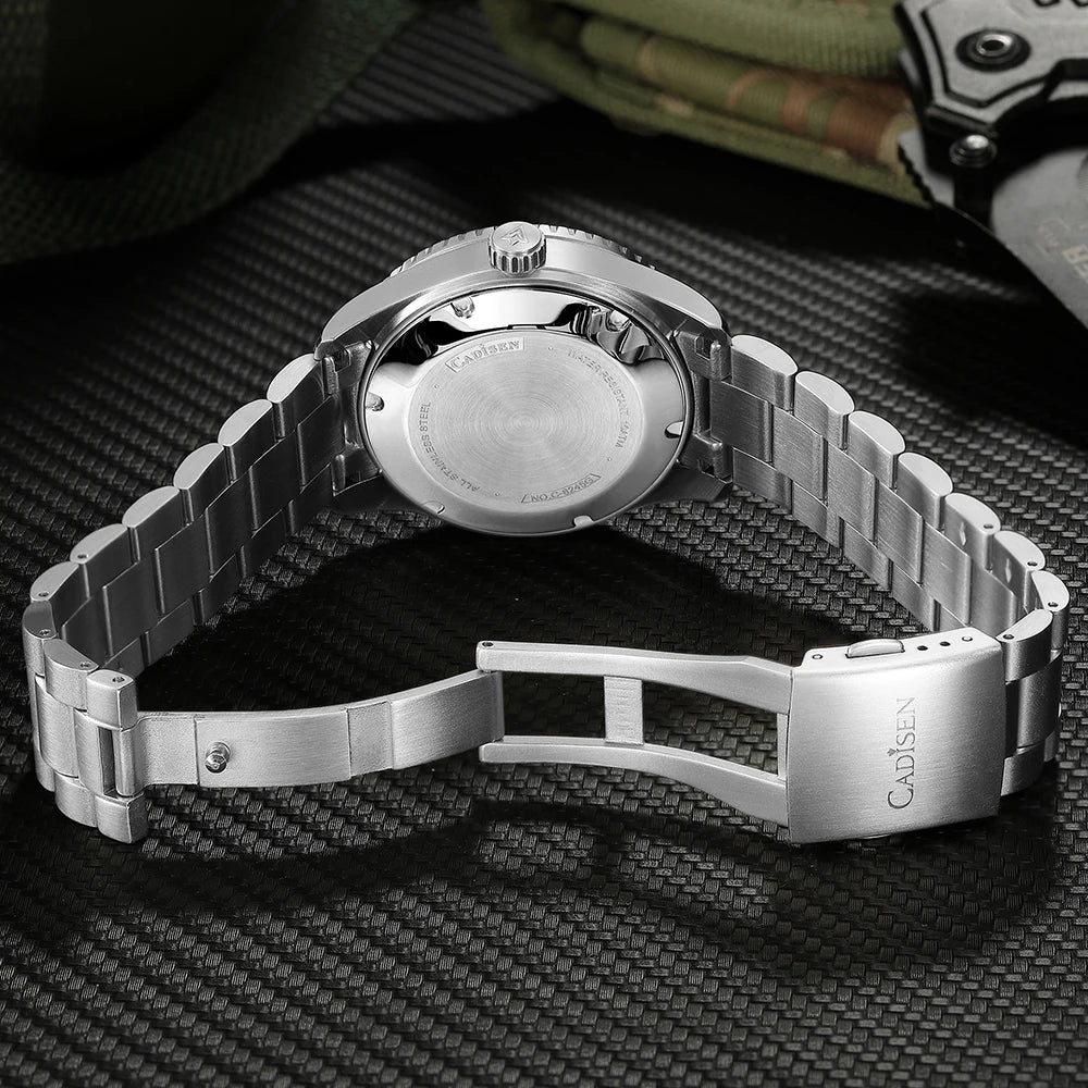 CADISEN C8245 Diver AR Sapphire MIYOTA 8215 Mechanical Wristwatch Ceramic Ring 10Bar Luminous