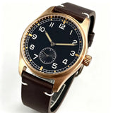 Solid Bronze titanium Hand Winding Watch Tandorio TD931B 39mm Sapphire Pilot ST1701 Automatic 20ATM