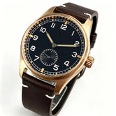 Solid Bronze titanium Hand Winding Watch Tandorio TD931B 39mm Sapphire Pilot ST1701 Automatic 20ATM