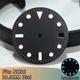 NH35 Dial Watch NH35 SUB Dials 28.5mm Dials Blue Luminous Single Calendar Multi-color Watches Replacement Accessories NH34 Dials