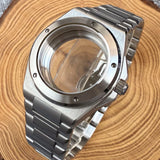 40mm Engineer Watch Case Glass back Solid back For  NH35 NH36 NH34 PT5000 ETA1824  Movement Bracelet Rubber strap Two tone gold