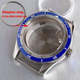 40mm Diver Watch Case Serica Double Domed Sapphire Chapter Ring 200m Waterproof  Men Watch Case Fit NH35 NH36 NH38 ETA2824 PT5000 Movement Part