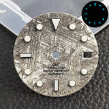 28.5mm blue lume NH35 NH34 Dial Single Calendar Submariner style with Hands Watches accessory