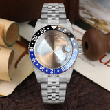 38mm Diver Watch Case GMT Case Stainless Steel Brushed 200M  Fit NH34 GMT NH35 Domed Sapphire Glass Alloy Insert 120 Click Bezel