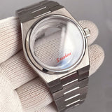 40mm PRX Case Silver Fluted 100m Waterproof For Super Player Sapphire Glass Watch Case Fit NH34 NH35 NH36 NH38 Movement